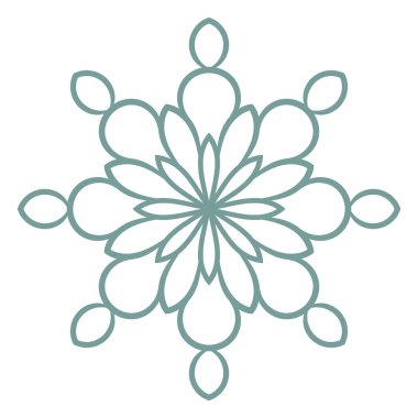 Renkli çiçek mandala. Tişört, çanta ve beyaz arka planda izole edilmiş poster için dekoratif unsurları karala. Çiçekli geometrik çember. Vektör illüstrasyonu.  