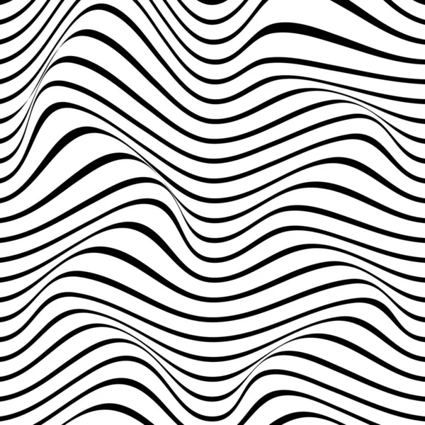 Fond Abstrait Ligne Distorsion Fond Onde Rayé Couverture Artistique Wavy — Image vectorielle