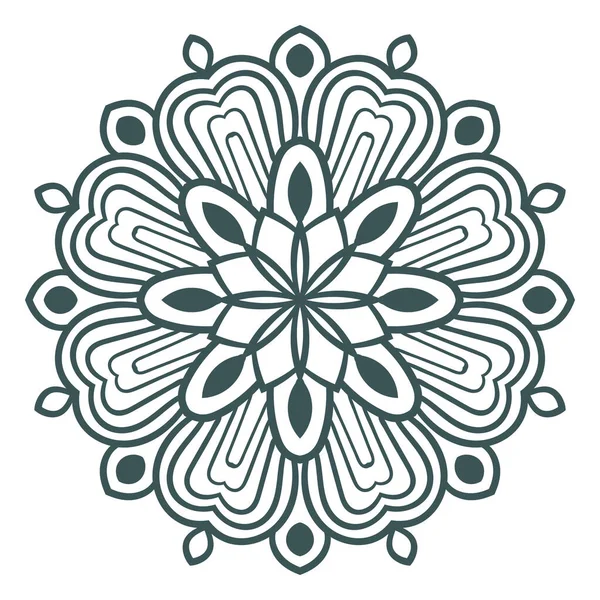 Renkli çiçek mandala. Tişört, çanta ve beyaz arka planda izole edilmiş poster için dekoratif unsurları karala. Çiçekli geometrik çember. Vektör illüstrasyonu.  