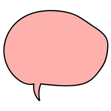 Çizgi film karalama çizgisel konuşma balonu beyaz arka planda izole. Vektör illüstrasyonu. 