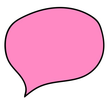 Çizgi film karalama çizgisel konuşma balonu beyaz arka planda izole. Vektör illüstrasyonu. 