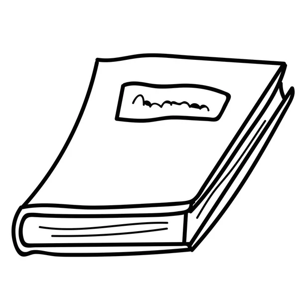 Desenhos Animados Doodle Livro Linear Isolado Sobre Fundo Branco Ilustração —  Vetores de Stock