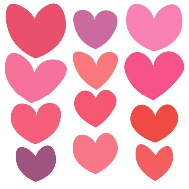 Kalpler beyaz arka planda izole edilmiş. Vektör illüstrasyonu.