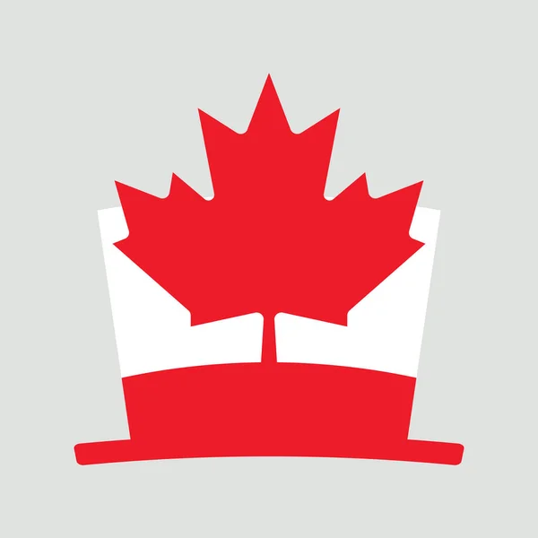 Canada Day Kalap Július Elseje Kalap Elszigetelt Szürke Háttérrel Dominium — Stock Vector