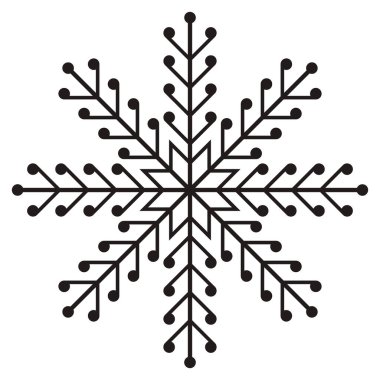 Beyaz arkaplanda mavi kar tanesi simgesi izole edildi. Vektör illüstrasyonu. 