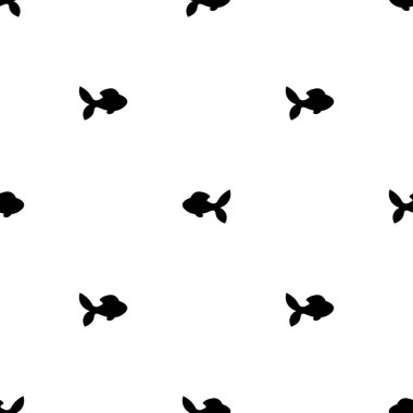 Düz şekilli şirin renkli karikatür balığı. Tropik okyanus yaşamı. Hayvan ambalaj kağıdı. Vektör illüstrasyonu.  