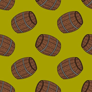 Çizgi film karalaması doğrusal namlulu kusursuz desen. Vektör illüstrasyonu. 