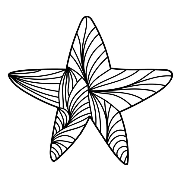 Abstraktní Čmáranice Hvězda Izolovaná Bílém Pozadí Vektorová Ilustrace — Stockový vektor
