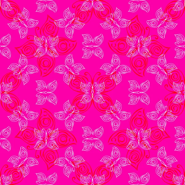 Schmetterlingsnahtloses Muster Schmetterling Hintergrund Tapete Schmetterling Vektorillustration — Stockvektor