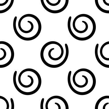 Çizgi film soyut girdapsız desen. Kıvırcık jeo sonsuzluk arka planı. Geometrik ambalaj kağıdı. Vektör illüstrasyonu. 