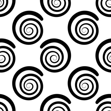 Çizgi film soyut girdapsız desen. Kıvırcık jeo sonsuzluk arka planı. Geometrik ambalaj kağıdı. Vektör illüstrasyonu. 