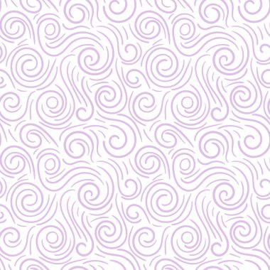 Soyut el çizimi, dalgalı ve pürüzsüz desen. Kıvırcık doğrusal dağınık arkaplan. Vektör illüstrasyonu.  