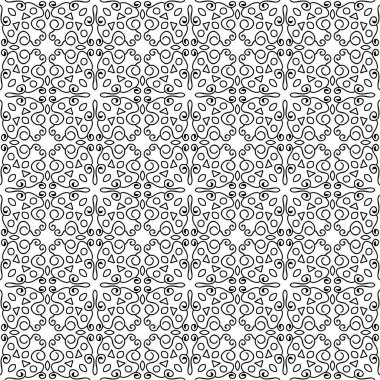 Soyut fantezi, ince çizgi, kusursuz desen. Geometrik arkaplan. Yaratıcı ambalaj kağıdı. Vektör illüstrasyonu.    