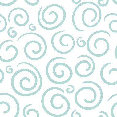 Soyut kıvrımlı geometrik dikişsiz desen. Karalama geçmişi. Vektör illüstrasyonu.