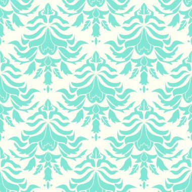 Nane ve bej renkli damaske desensiz. Vektör illüstrasyonu.