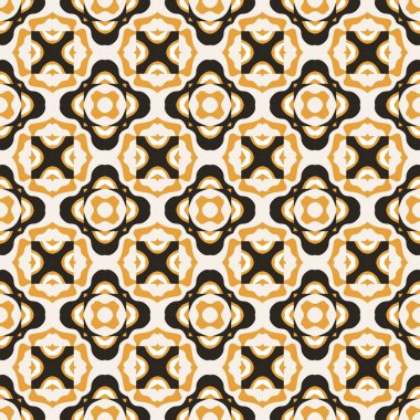 Düz olmayan şekilli, soyut geometrik, dikişsiz desen. Renkli