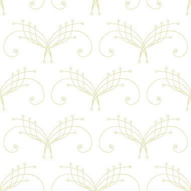 Zarif pastel, ince, lamasyon desenli beyaz. İnce çizgili dekorasyon. Şam deseni. Kusursuz soyut bir arkaplan. Sonsuz geometrik desen. Vektör illüstrasyonu.