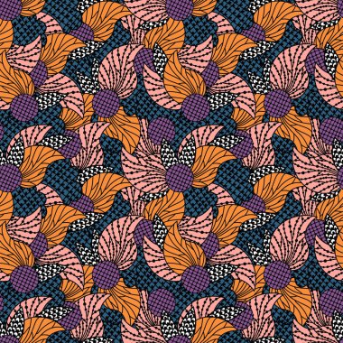 Soyut, soyut, pürüzsüz desenli karalamalar. El çizimi arka plan. Vektör illüstrasyonu. 