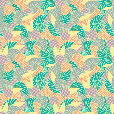 Soyut, soyut, pürüzsüz desenli karalamalar. El çizimi arka plan. Vektör illüstrasyonu. 