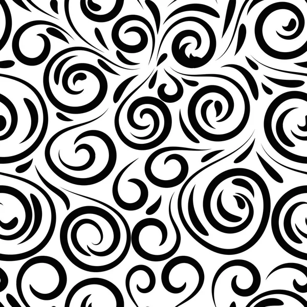 Abstrait Dessiné Main Doodle Mince Ligne Ondulée Motif Sans Couture — Image vectorielle