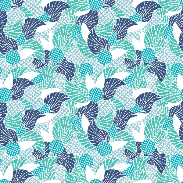 Karalama soyut çiçekli, dikişsiz desen. El çizimi arka plan. Vektör illüstrasyonu. 