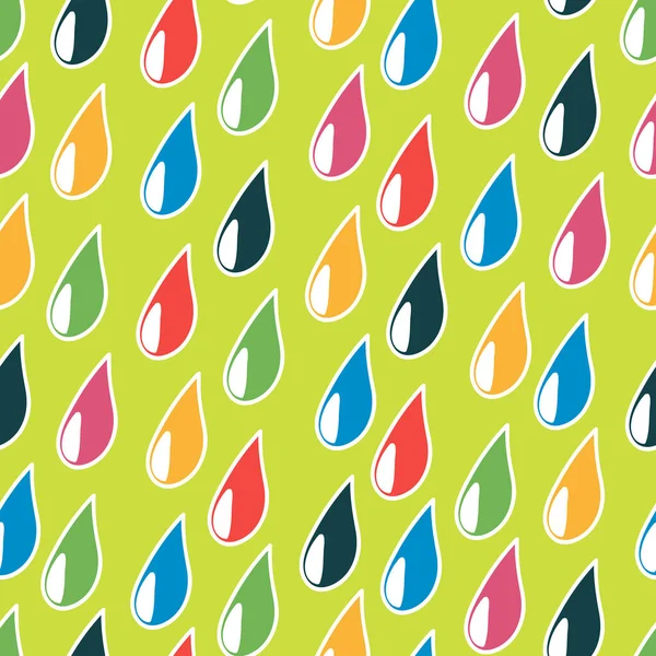 Yağmur damlaları ile renksiz desen. Vektör illüstrasyonu.