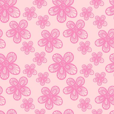 Vektörsüz el çizimi karalama deseni. Karalama çiçeği arkaplanı.