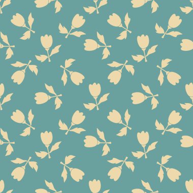 Kusursuz çiçek deseni. Doğal arka plan. Vektör illüstrasyonu.