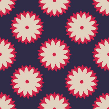 Çiçeksiz desen. Puantiyeli arka plan. Vektör illüstrasyonu.