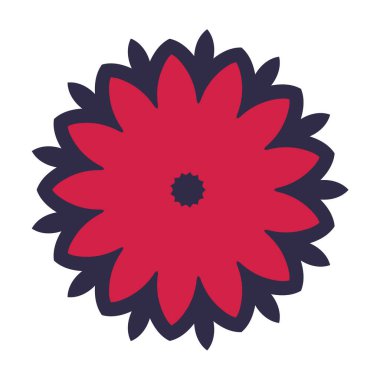 Beyaz arkaplanda izole edilmiş kırmızı çiçek