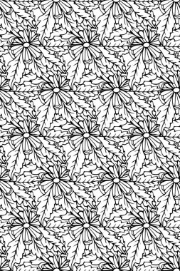 Siyah el, beyaz üzerine izole edilmiş fantezi çiçeği çizdi. Tropik karalama çiçek elementi. Vektör illüstrasyonu.