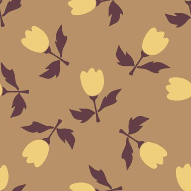 Kusursuz çiçek deseni. Doğal arka plan. Vektör illüstrasyonu.