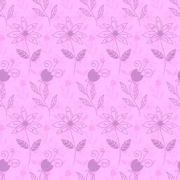 Motif Floral Sans Couture Avec Des Fleurs Illustration Vectorielle — Image vectorielle