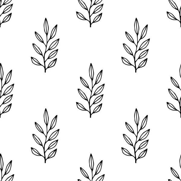 Motif Floral Sans Couture Avec Des Branches Illustration Vectorielle — Image vectorielle