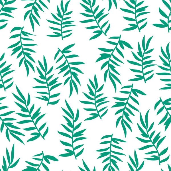 Motif Floral Sans Couture Avec Des Branches Des Feuilles Illustration — Image vectorielle