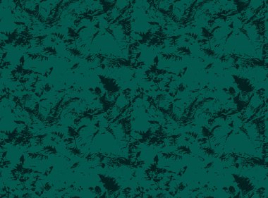 Eğreltiotu deseni. Grunge çiçek arkaplanı. Tropik botanik eğreltiotu yaprakları. Botanik geçmişi. Vektör illüstrasyonu.