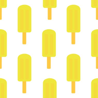 Kusursuz dondurma kalıbı. Meyve suyu ve dondurma. Çubukta buzlu şeker. Vektör çizimi. Popsicle arkaplanı.