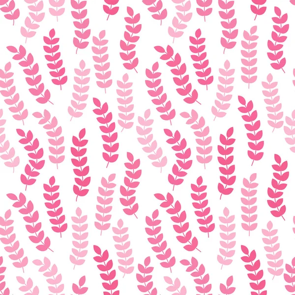 Квітковий Безшовний Візерунок Гілками Листям Векторні Ілюстрації — стоковий вектор