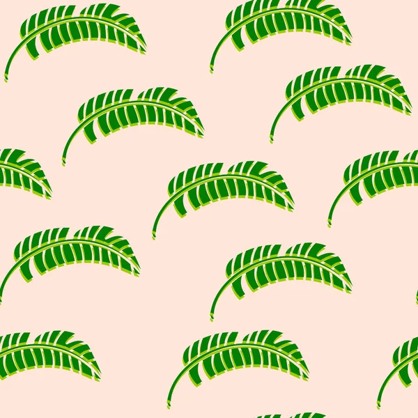 Квітковий Безшовний Візерунок Тропічними Листям Долоні Векторні Ілюстрації — стоковий вектор