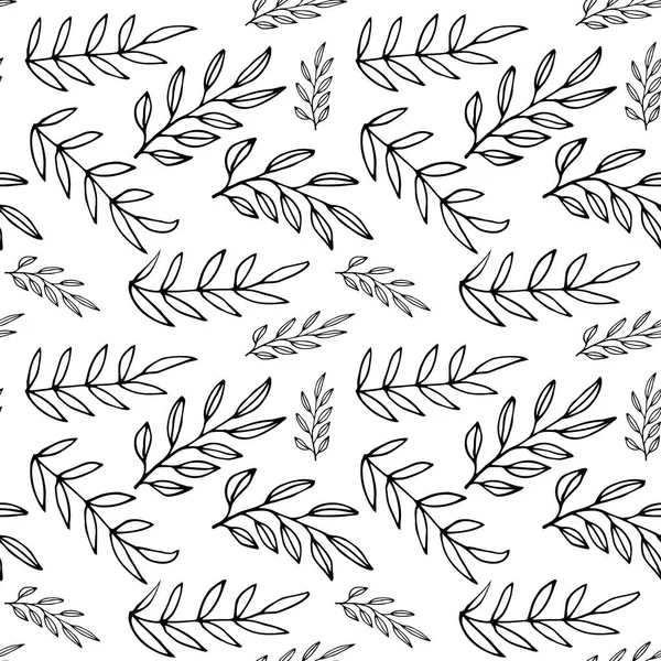 Motif Floral Sans Couture Avec Des Branches Illustration Vectorielle — Image vectorielle