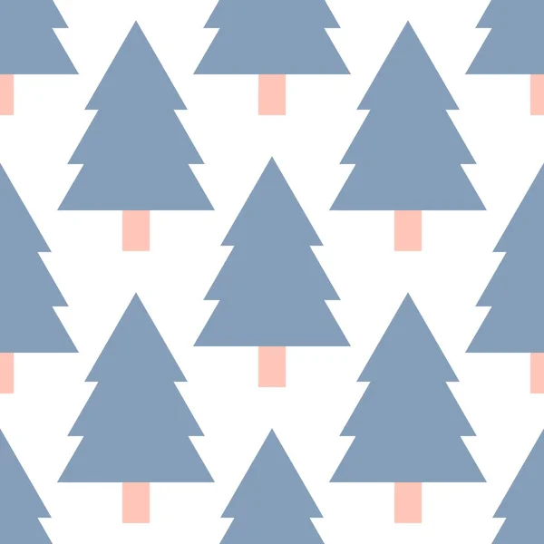Forêt Épinette Motif Sans Couture Arbre Fond Illustration Vectorielle — Image vectorielle