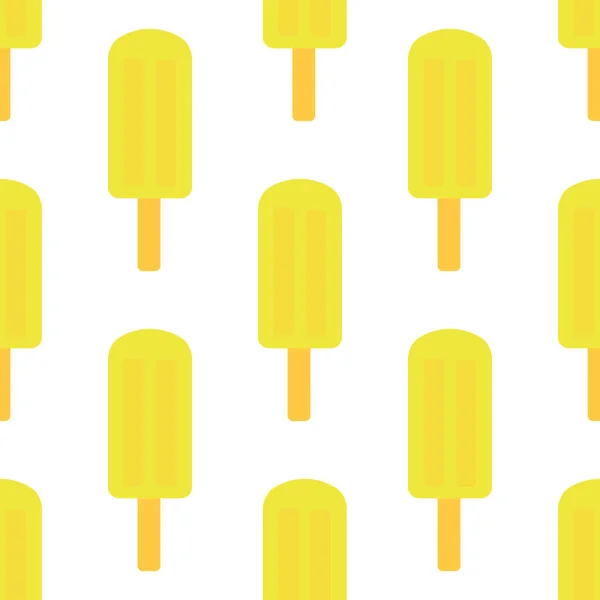 Seamless Pattern Ice Cream Ice Cream Fruit Juice Popsicle Stick — Stock Vector