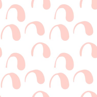 Güzel kemerli, soyut, pürüzsüz desen. Komik bir arkaplan, ambalaj kağıdı, tekstil, kumaş, ağ, kart. Vektör illüstrasyonu.