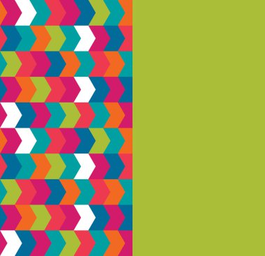 Metnin için ok desenli ve boş alan olan kart.