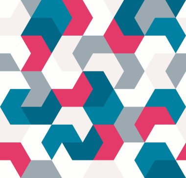 Kusursuz desen. Geometrik şekillerin sonsuz arkaplanı. Arrow kusursuz desen. Geometrik desen. Duvar kağıdı. Vektör illüstrasyonu.