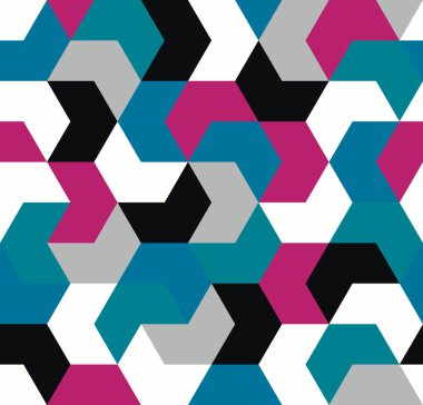 Kusursuz desen. Geometrik şekillerin sonsuz arkaplanı. Arrow kusursuz desen. Geometrik desen. Vektör illüstrasyonu.