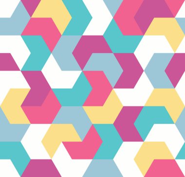 Kusursuz desen. Geometrik şekillerin sonsuz arkaplanı. Arrow kusursuz desen. Geometrik desen. Vektör illüstrasyonu.