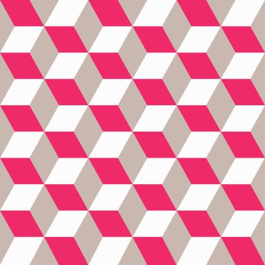 Renkli küplerin kusursuz deseni. Sonsuz renkli kübik arkaplan. Küp şeklinde. Küp vektörü. Küp arkaplan. Küp dekorasyonlu soyut ve pürüzsüz arkaplan