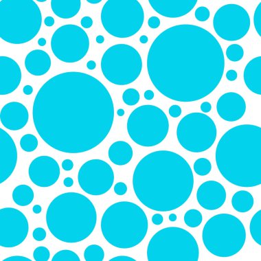 Noktalı, daireli kusursuz soyut bir arka plan. Sonsuz noktalı geometrik desen. Vektör illüstrasyonu.  