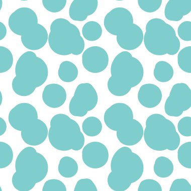 Düz olmayan dairelerle geometrik arkaplan. Soyut yuvarlak, pürüzsüz desen. Beyaz arka planda elle çizilmiş renkli noktalar. Vektör illüstrasyonu.